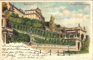 1900 Budapest I. Királyi várpalota. Kunstanstalt Kosmos litho (Rb)