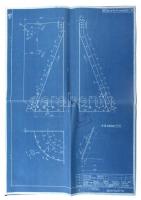 1944 Bombatest, bombaszárny tervrajza, 5 db