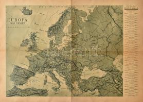 1938 Pesti Hírlap színes térképmelléklete: "Az ezeréves Magyarország", ill. hátoldalán &qu...