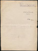 1913 Magyar és Lang Első pozsonyi kályha- és agyagáru gyár fejléces levélpapírra írt levél