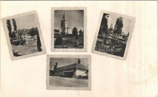 1943 Domoszló, templom, Hangya üzlete és saját kiadása, Nagy Béla felvételei