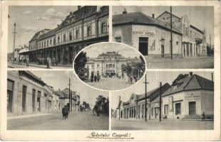 1941 Csap, Cop, Chop; utcaképek, vasútállomás, Sermer Sámuel és Kazinczy Sándor üzlete / railway station, streets, shops (EK)