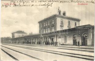 1911 Érsekújvár, Nové Zamky; vasútállomás / railway station (EK)