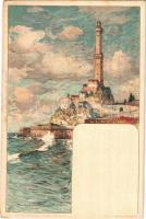 Genova, Genoa; Cartoline Postali Artistische di Velten No. 202. litho s: Manuel Wielandt