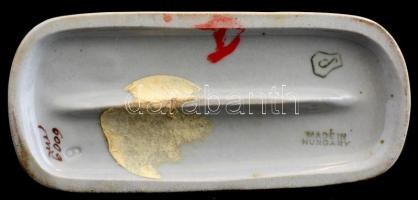 Drasche porcelán őzike figura, kézzel festett, jelzett, hibátlan, 15,5x9,5 cm