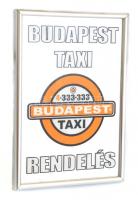 Budapest Taxi rendelés feliratú kitámaszthatós tükrös kép, 29x19 cm