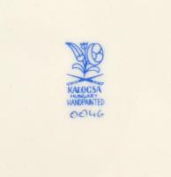 Kalocsai mokkás készlet + 2 tállal, kézzel festett, jelzett hibátlan