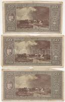 1945. 50P (3x) T:III kis szakadások Adamo P15
