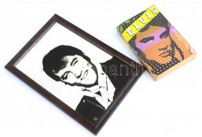 Elvises tükör, 29,5x19,5 cm + Albert Goldman: Elvis. Bp., 1985, Árkádia. Kiadói papír kötésben.