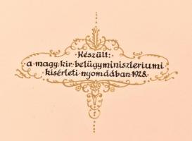 1928 Belügyminisztériumi oklevél Issekutz Aurél helyettes államtitkár részére a M. kir. Belügyminisz...