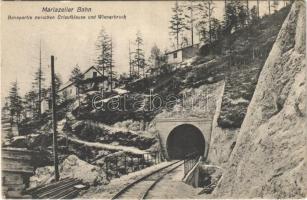1918 Mariazellerbahn, Mariazeller Bahn; Bahnpartie zwischen Erlaufklause und Wienerbruck / railway tunnel (EK)