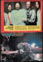 Vegyes nyomtatvány tétel, közte: fotók, poszter és újságkivágások rock együttesekről, közte Van Hale...