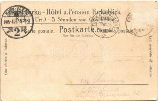 1905 Furka Pass, Furka-Passhöhe; Hotel Furka, Hotel Furkablick, Hotel Furka Müller Lombardi. Art Nou...