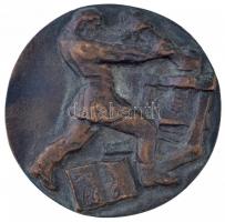 Csúcs Ferenc (1905-1999) 1966. "Gutenberg" Br emlékérem, peremén "5" sorszám (78...