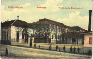 1911 Pancsova, Pancevo; Weiffert sörgyár. Horovitz Adolf és fia kiadása / Weiffertsche Bierbrauerei / brewery, beer factory (EK)