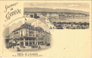 Geneva, Genf; Hotel de LEurope, Rue Céard et Rue Croix dOr. A. Trüb & Cie Art Nouveau