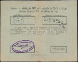 1927 MÁV igazolvány