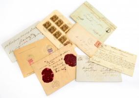 cca 1800-1940 7 db vegyes bélyeg előtti levél, levélboríték stb