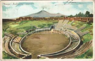 Pompei, Anfiteatro / Amphitheater. Stab. Armanino litho