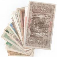 20db vegyes külföldi bankjegy, közte csehszlovák, horvát,  jugoszláv bankjegyek T:II-III-