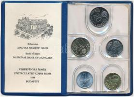 1984. 2f-20Ft (10xklf) forgalmi sor kék műbőrtokban T:1