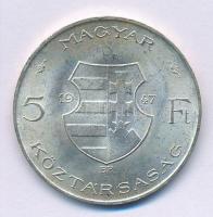 1947. 5Ft Ag "Kossuth" T:1,1- Adamo F8.1