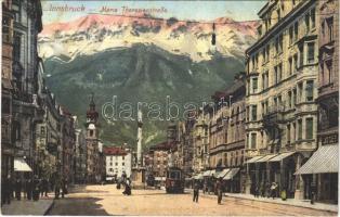 Innsbruck (Tirol), Maria Theresienstrasse / street, tram, shops