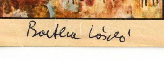 Festőművészek saját kezű aláírásai újságon Czóbel Béla, Bartha László, Barcsay. Somogyi,