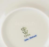 Wallendorf rózsamintás porcelán petróleumlámpa test, matricás, jelzett, hibátlan, m: 20 cm