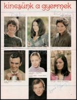1979 Színés Újságíró Magazin számos saját kezű aláírással, Huszti Péter, Básti Juli, Görbe Nóra, Mar...