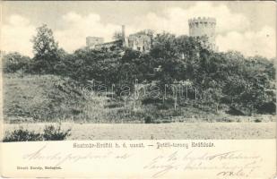 1915 Erdőd, Ardud (Szatmár); Erdődvár, Petőfi torony. Divald Károly kiadása / Cetatea Ardud (Castelul Károlyi) / castle, tower (EK)