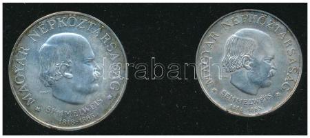 1968. 50Ft Ag + 100Ft Ag "Semmelweis pár" eredeti fekete "MNB" plasztik tokban T...