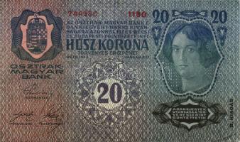 1913. 20K "Deutschösterreich" fny-sal (5x) T:II+,II