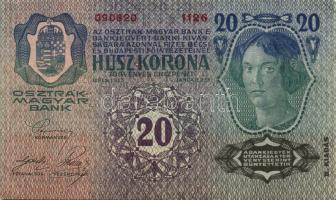 1913. 20K "Deutschösterreich" fny-sal (5x) T:II+,II