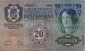 1913. 20K "Deutschösterreich" fny-sal (5x) T:II+,II