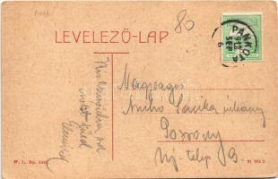1912 Pankota, Pancota; Csiky Gergely út, Lengyel Sándor üzlete. W. L. Bp. 5420. / street view, shops...