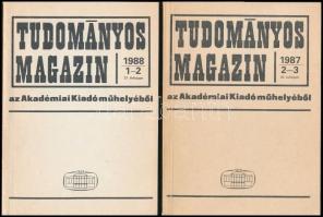 1987-1988 Tudományos Magazin. 20. évf. 2-3. évf., 21. évf. 1-2. Bp., Akadémiai Kiadó. Kiadói papírkötés.