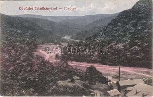 1913 Felsőbánya, Baia Sprie; Fő-völgy. Dácsek Péter kiadása / valley (EK)