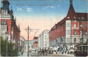1915 Budapest II. Margit körút, villamosok, Margitpark kávéház