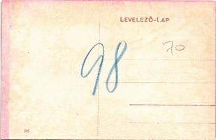 1912 Kővágóörs, Magy. kir. csendőrlaktanya, utca, római katolikus templom, Slésinger Miksa üzlete, B...