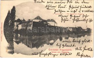 1903 Fogaras, Fagaras; vár. Szinberger Manó kiadása / Die Fogaraser Festung / castle (vágott / cut)