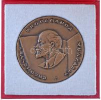 1970. "Eredményes Propaganda Munkáért" Br emlékplakett eredeti tokban (69mm) T:1-,2