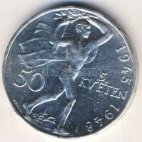 Csehszlovákia 1948. 50K Ag "Prágai felkelés" T:1-/2+