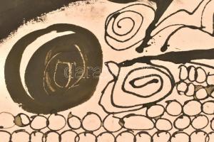 Xantus Gyula jelzéssel: Lények. Akvarell, papír. Lap széle sérült és foltos. 61x86 cm