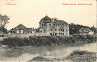 1914 Temesvár, Timisoara; Regatta palota és a korcsolyacsarnok. Gerő Manó utóda kiadása / skate hall, rowing club