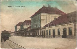 1917 Tövis, Teius; Vasútállomás, vonat. Vasúti Levelezőlapárusítás 995. / railway station, train (r)