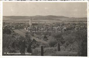 1942 Nyárádszereda, Miercurea Nirajului; látkép, templom / general view, church (EK)