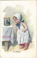Das Wunder / Children art postcard. B.K.W.I. 196-2. s: K. Feiertag (EK)