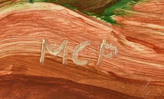 MCP jelzéssel: Táj. Olaj, farost. 35x48 cm