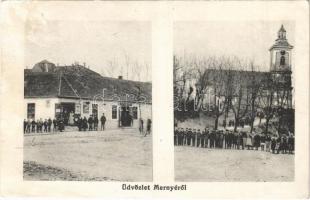 1919 Mernye, templom és üzletek (EK)